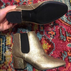 Gold Metallic Booties